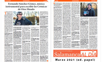 Entrevista a Fernando Sánchez en la edición de Marzo de SalamancaAlDía (papel)