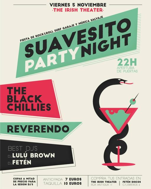 cartel de la Suavesito Party Night