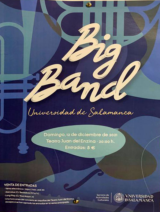 cartel del concierto del 12-Dic de la Big Band USAL 