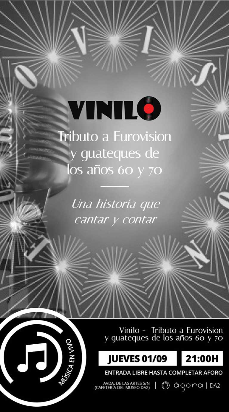 Cartel del Concierto de Vinilo tributo a Eurovisión en el da2